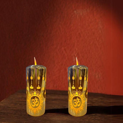 Realistic Moving Flame LED Candle Light – Flameless Flickering Lamp for Home & Decor