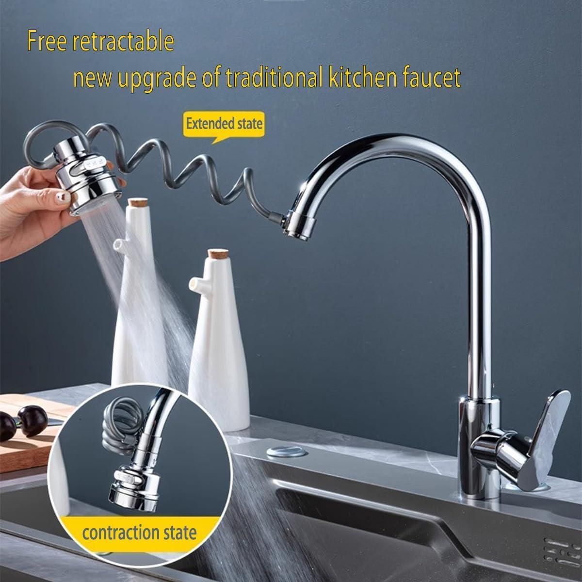 360° Sink Sprayer Attachment for Faucet – Adjustable Water Saving Tap Nozzle