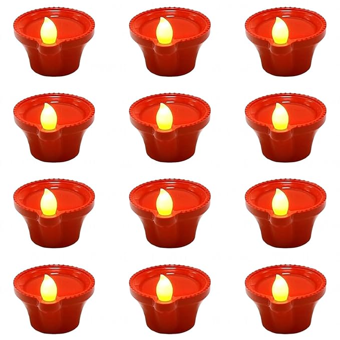Floating LED Water Sensor Diyas – Flameless & Smokeless Decorative Lights (Pack of 12) ,Diwali Festivals Decoration,Christmas,New Year, Festive