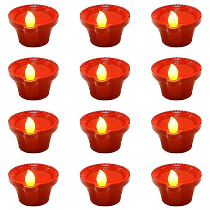 Floating LED Water Sensor Diyas – Flameless & Smokeless Decorative Lights (Pack of 12) ,Diwali Festivals Decoration,Christmas,New Year, Festive