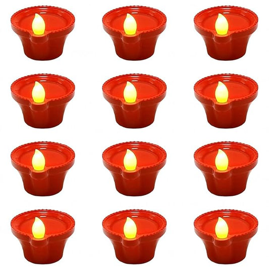 Floating LED Water Sensor Diyas – Flameless & Smokeless Decorative Lights (Pack of 12) ,Diwali Festivals Decoration,Christmas,New Year, Festive