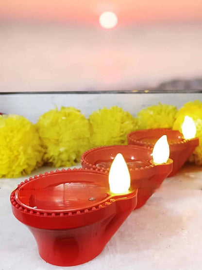 Floating LED Water Sensor Diyas – Flameless & Smokeless Decorative Lights (Pack of 12) ,Diwali Festivals Decoration,Christmas,New Year, Festive
