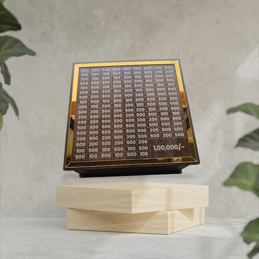 Savings Challenge Piggy Bank – Wooden Budget Planner Box 30×6×20 cm