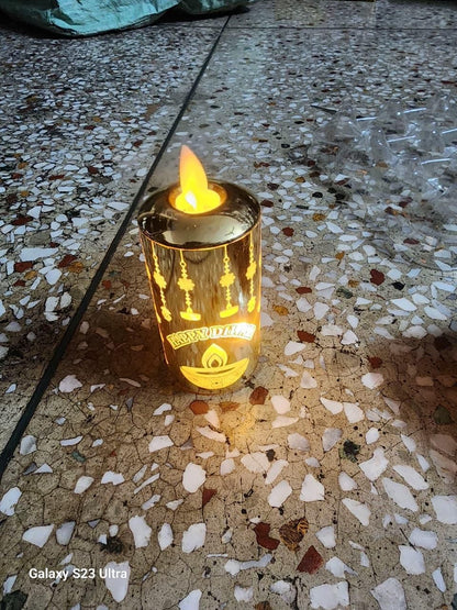 Realistic Moving Flame LED Candle Light – Flameless Flickering Lamp for Home & Decor