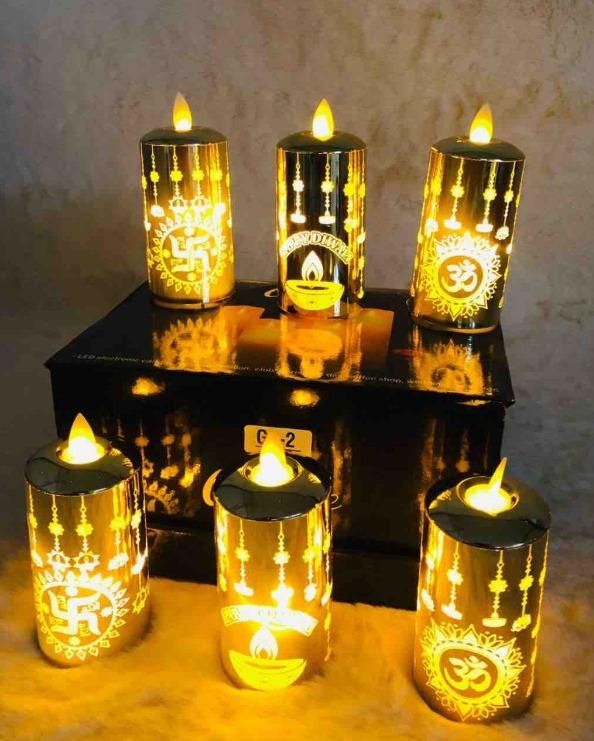 Realistic Moving Flame LED Candle Light – Flameless Flickering Lamp for Home & Decor